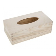Drewniany chustecznik pudełko chusteczki Decoupage
