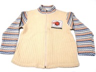 Bluza Sweter dziewczecy Gruby Ciepły Suwak Beż 116