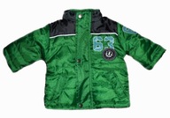Zelená bunda číslo nášivka skrytá kapucňa 68