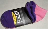 EVERLAST 2PAK ponožky členkové ponožky ružová/fialová 31-34