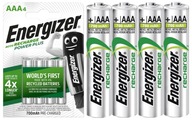 4x AKUMULATORKI ENERGIZER BATERIE AAA R3 HR03 Ni-MH 1,2V 700mAh POWER PLUS