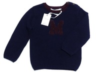 WORLD OF KIDS detský bavlnený vizitkový sveter tmavomodrý NEW 74-80-86
