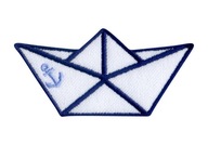 Nášivka - Loď Origami - kotva - výšivka