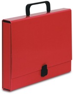 Kufrík s rukoväťou A4 na dokumenty 40mm ČERVENÁ
