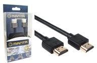 Kabel HDMI -HDMI 3m v1.4 3D slim cienki Manta