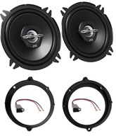Dvojpásmové reproduktory do auta JVC CS-J520X 2 ks + Reproduktorové dištančné podložky pre montáž 13cm reproduktorov + adaptéry AUDI A4 B5 od roku 1994