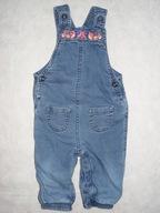 M&S jeansowe ogrodniczki z podszewką 76 cm