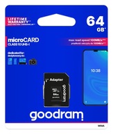 64GB KARTA PAMIĘCI MICRO SD/HC GOODRAM + ADAPTER