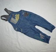 NEXT SPODNIE JEANS OGRODNICZKI 12-18m 86