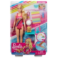 Zestaw Mattel Barbie Pływaczka z pieskiem GHK23