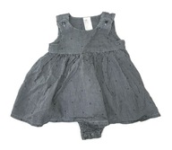 Sukienka trapezowa w kartkę z body H&M 4-6m 68