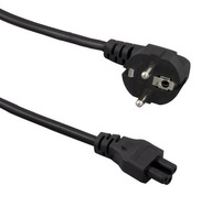 Kabel zasilający 230V koniczynka do laptopa 1m