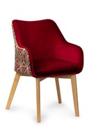 Jedálenská stolička MOZAMBIK čalúnená rubínový vzor
