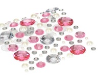 KOSTÝMY KAMIENKY KOLÍK S KRYŠTÁLIKOM PERLIČKY MIX RÔZNE VEĽKOSTI