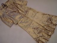 ELEGANCKA złota garsonka żakiet spódnica IRMA r.42