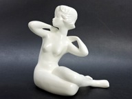 Figurka akt naga kobieta biała porcelana Goebel