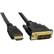 DVI-D kábel - HDMI M/M 1,8m - FULL HD POZLÁTENý