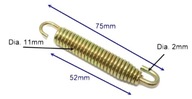 JMT VÝFUKOVÁ PRUŽINA TLMIČA 75 MM