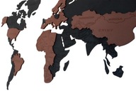 Mapa sveta 3D drevená rytina názvy štátov 120cm
