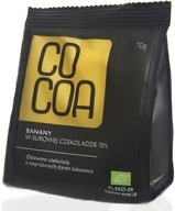 COCOA Banany w surowej czekoladzie Ekologiczna Przekąska Zdrowa Dieta 70g