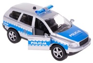 AUTO POLICJA dla dzieci metalowy SAMOCHÓD z dźwiękiem/światłem 15x16 cm