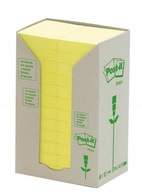 Bloczek samoprzylepny ekologiczny POST-IT 653-1T 38x51mm 24x100 kart. żółty