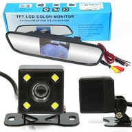 TOLATÓKAMERA 4 LED-ES DIÓDÁVAL LCD MONITORRAL A TÜKÖRBEN