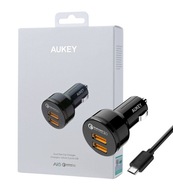 AUKEY CC-T8 2xUSB 36W 6A Quick Charge 3.0 + KABEL