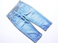 Crop oryginalne spodnie jeans r.M/L trendy