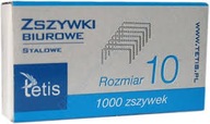 TETIS ZSZYWKI ZSZYWKA BIUROWA NR 10 1000 SZT,STAL