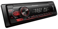 Pioneer MVH-S120UB Radio samochodowe AUX MP3 USB MOSFET 4x50W - czerwone