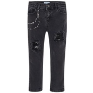 MAYORAL 4502-53 SPODNIE JEANS CZARNER.116/6