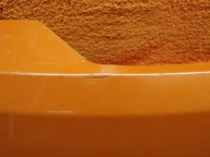 2005r- Aston Martin Vantage stoßstange heck original orange