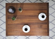 Stolik kawowy z drewna egzotycznego MOABI 90x70
