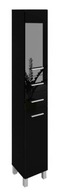 Kúpeľňový stĺpik SW15 40cm s košom čierny lesk