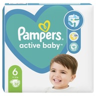 Plienky Pampers Active Baby Veľkosť 6 32 ks