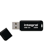 Integral USB 32GB Black, USB 3.0 with removable cap