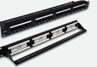 Patchpanel UTP 24-porty kat 6 z podporą pełny