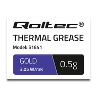 Pasta termoprzewodząca Qoltec 3.05W/m-K 0,5g złota 51641