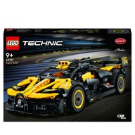 LEGO Technic Samochody Auto Auta Wyścigówka Bolid Bugatti Żółty 42151 + Pdf