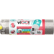 Vrecia na odpadky s páskou Vigo Premium 35 L 15 ks.