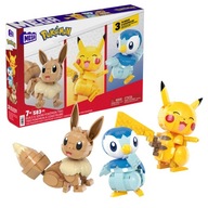 Klocki plastikowe MEGA Pokemon Trio Pokemonów HNT94