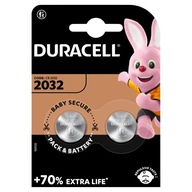 Bateria Duracell litowa CR2032 / DL2032 2 szt. blister pastylka guzik