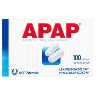 Lek Apap 500 mg 100 tabletek powlekanych