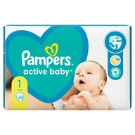 Pieluszki 2-5g Pampers rozmiar 1 Newborn Active Baby 43szt.