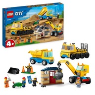 Originálne LEGO 60391 City - Nákladné autá a žeriav s demolačnou guľou vek 4+