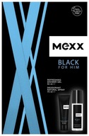 Zestaw prezentowy dla mężczyzn MEXX Black Man, dezodorant w naturalnym