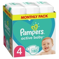 Plienky Pampers Active Baby Veľkosť 4 180 ks