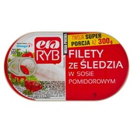 Filety ze śledzia w sosie pomidorowym.Era Ryb 0,3 kg