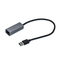 Adaptér iTec U3METALGLAN USB - RJ45 sivý